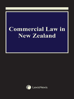 cover image of Commercial Law in New Zealand